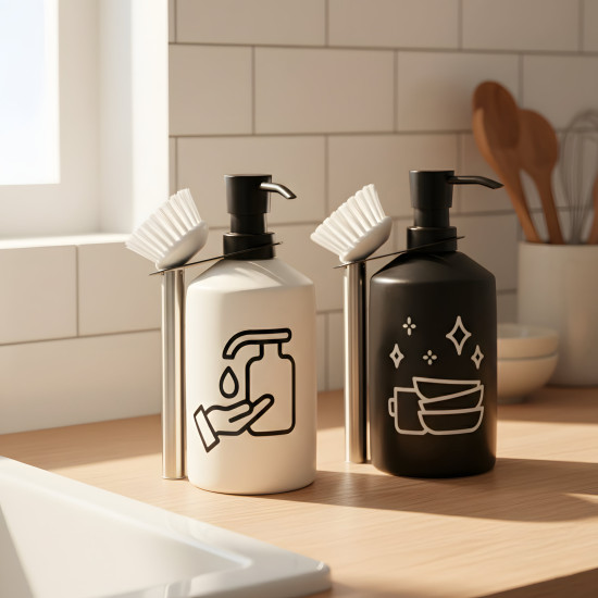Soap Dispenser with Brush